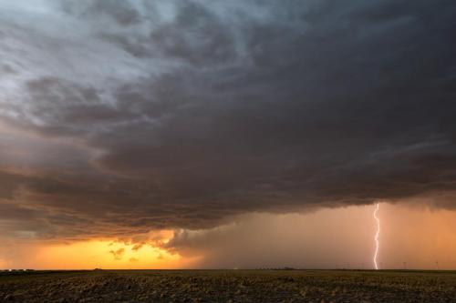 Hugoton, KS 2019 Lightning Sunset