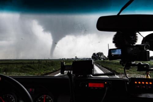 Charlie Texas Tornado Windshield View