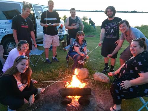 Tour Guests Campfire